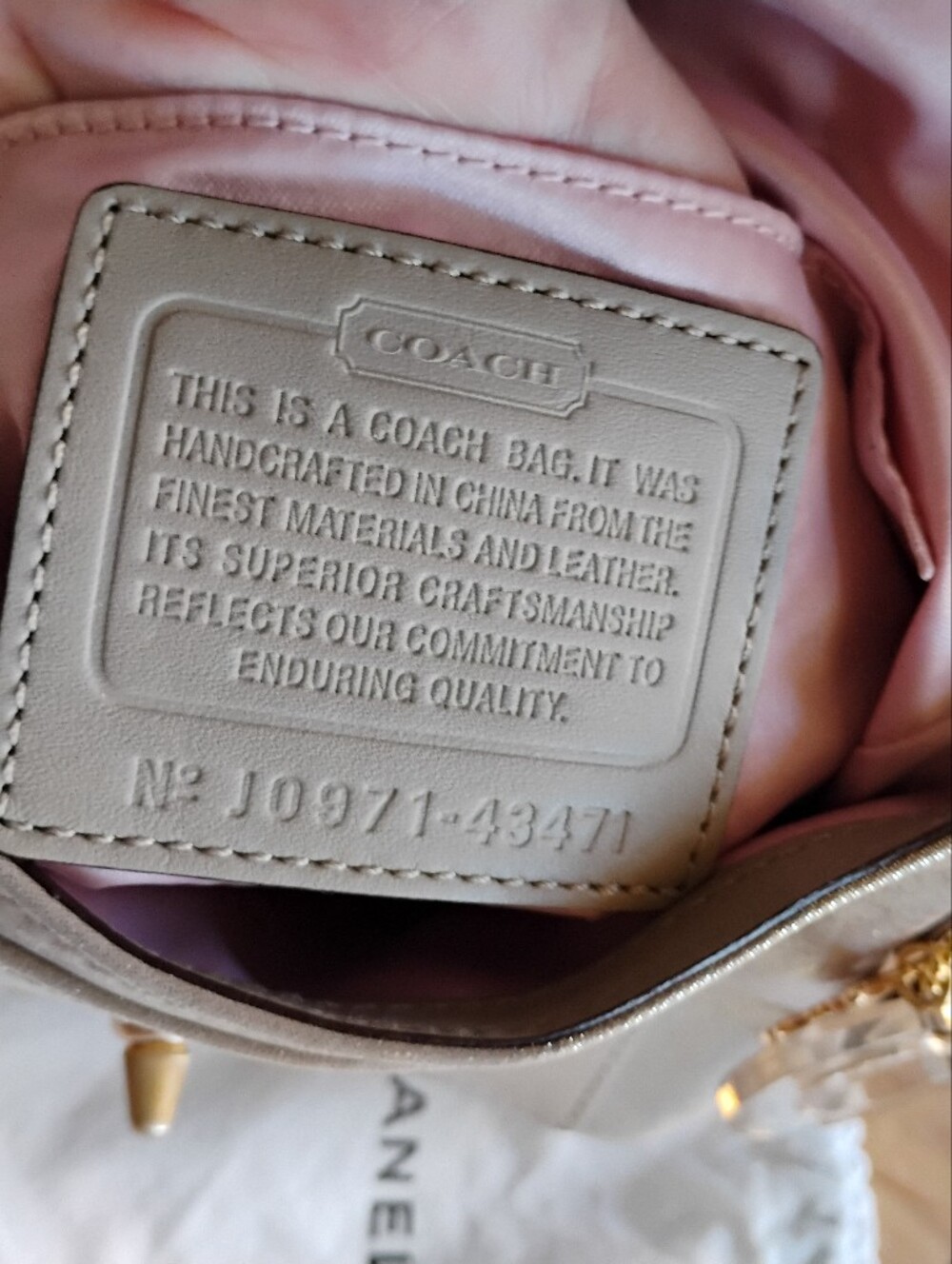 Coach Peyton Textured Metallic Turn-lock Crossbody - Picture 9 of 12